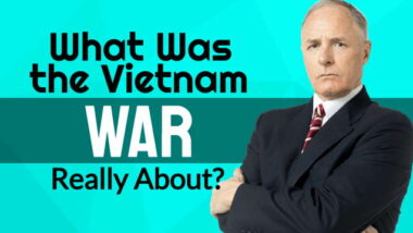 Image poses the question: "What was the Vietnam war really about?"