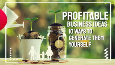 Featured image with text: "Profitable business ideas".