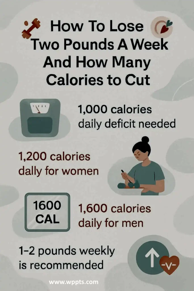 How to lose 2 pounds a week of body weight infographic