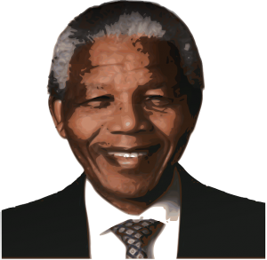 Effect of Mandela portrait against injustice