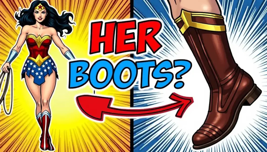Wonder woman and the importance of her boots. Wonder woman and the importance of her boots.
