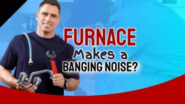 Text in image: "Furnace makes banging noise when it shuts off".