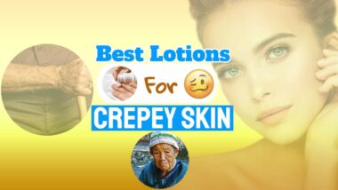 Image with text: "best lotions crepey skin on neck and face as well as on neck and arms".