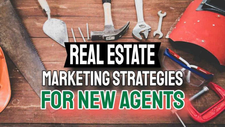 Featured image - Has the text: "Real Estate Marketing Strategies for New Starters".