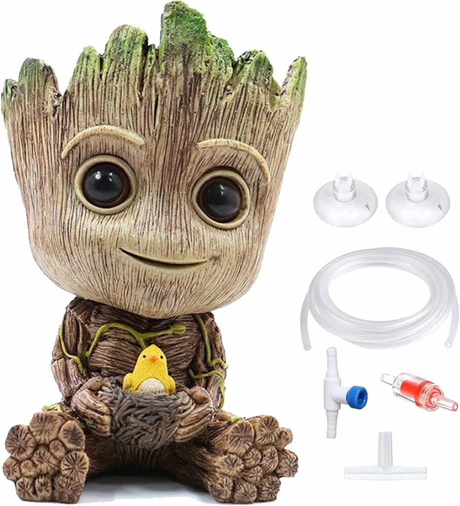 TEEMO Aquarium Groot Air Bubbler Decorations, Air Bubbler Decorations for Fish Tank.