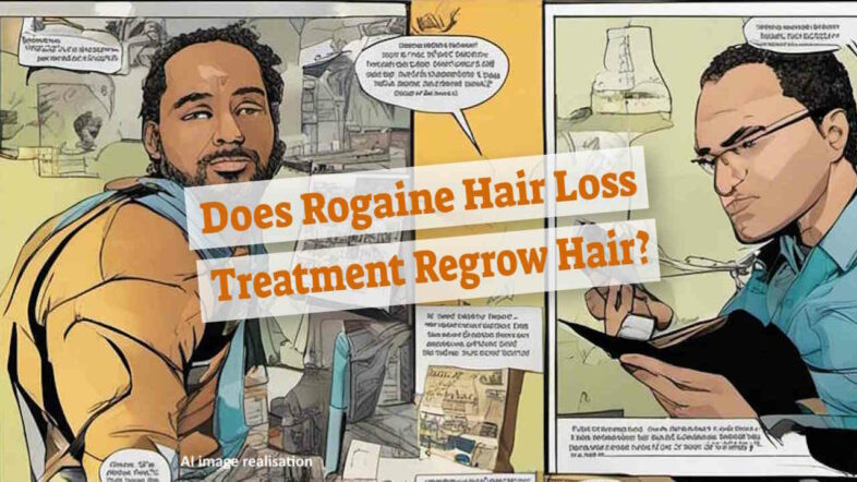 Rogaine hair regrowth cartoon image