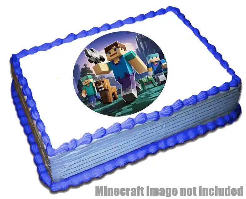 Cake Toppers Minecraft birthday cake idea - create your own image design.