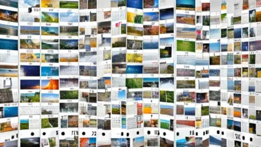 A collage of many 2025 wall calendars