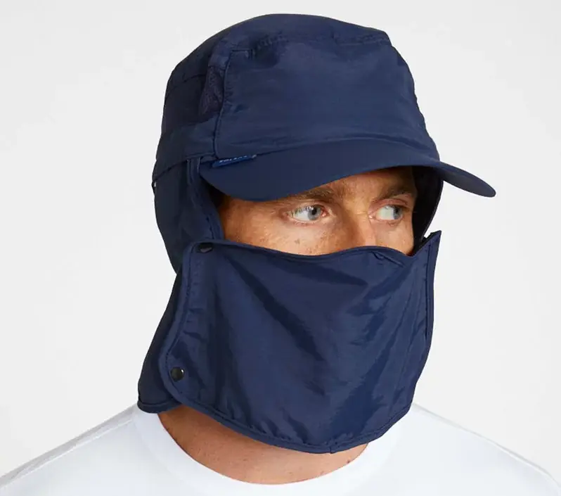 men's sun hat with UV face protection