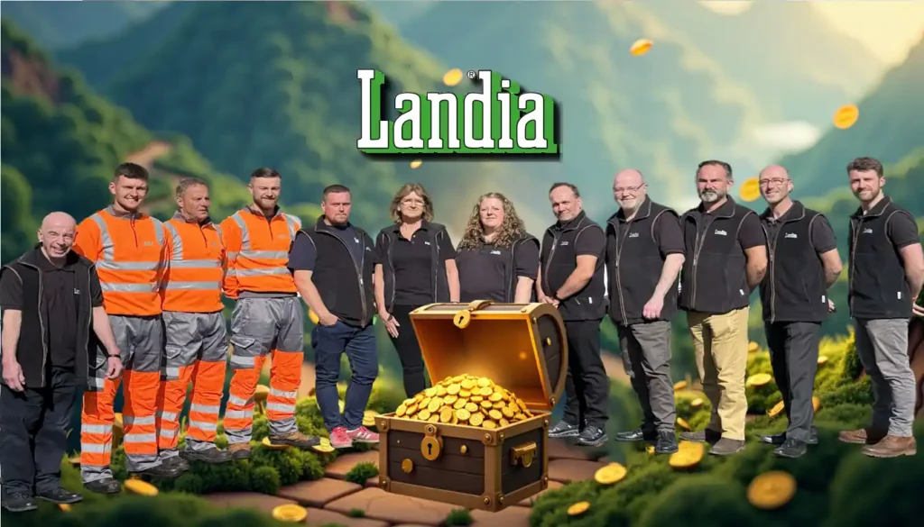 An artist's impression of Landia's long serving staff in paradise.