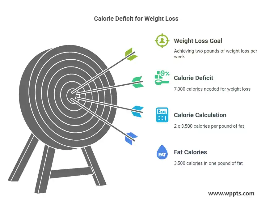 How Many Calories to Cut to Lose 2ls weekly - infographic