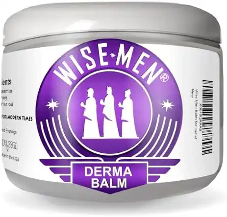 Wise Men Derma Healing Balm with chamomile,jojoba, lavender, hyaluronic_acid showing jar and packaging